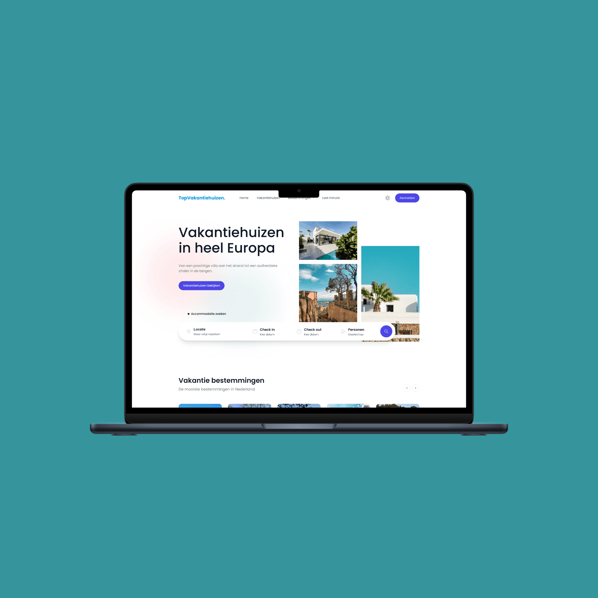 TopVakantiehuizen mobiele Weergave