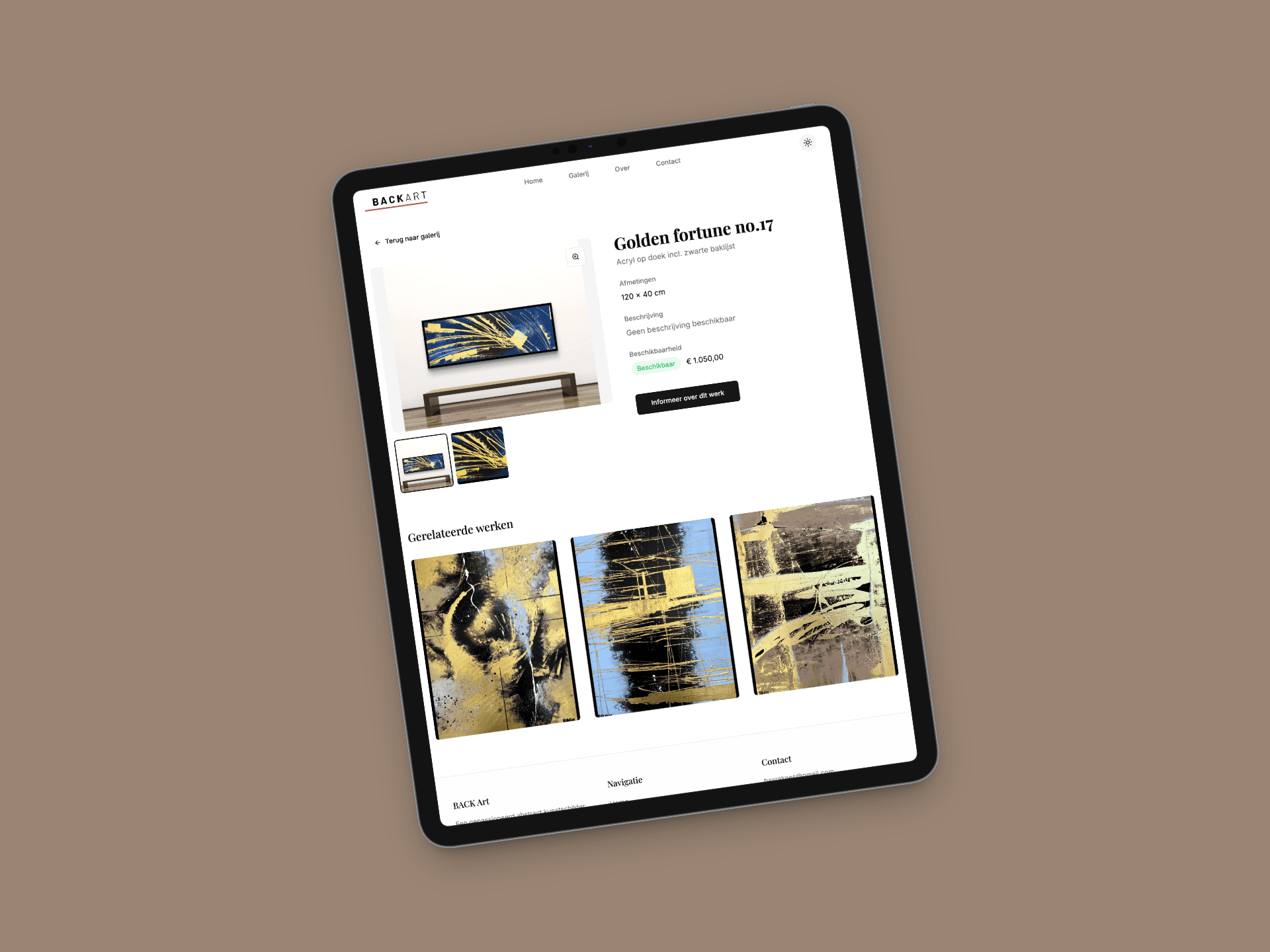 Project preview: Backart website