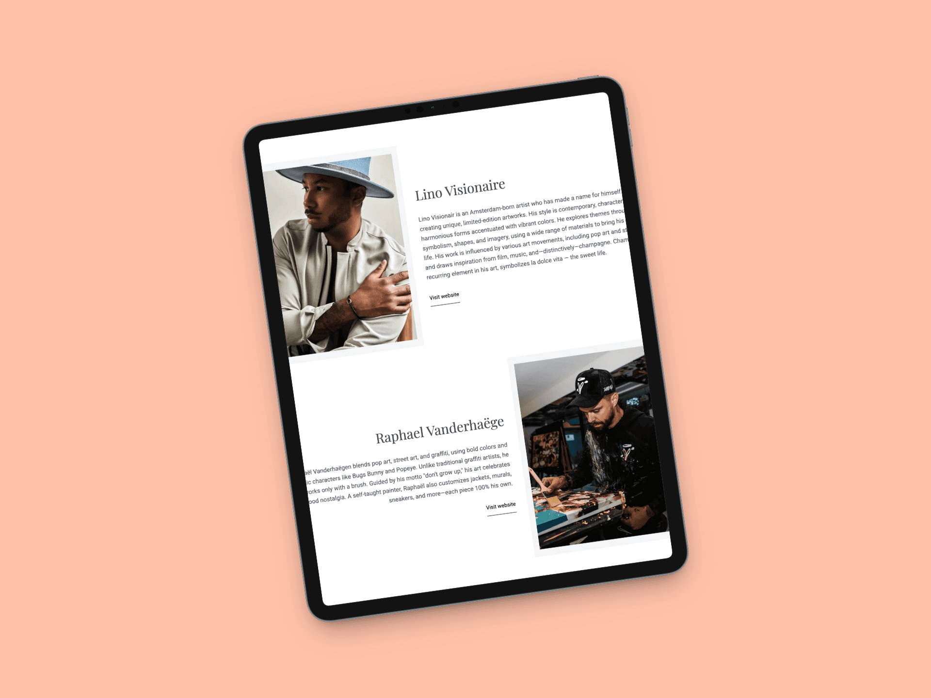 Project preview: Noor's House of Art website