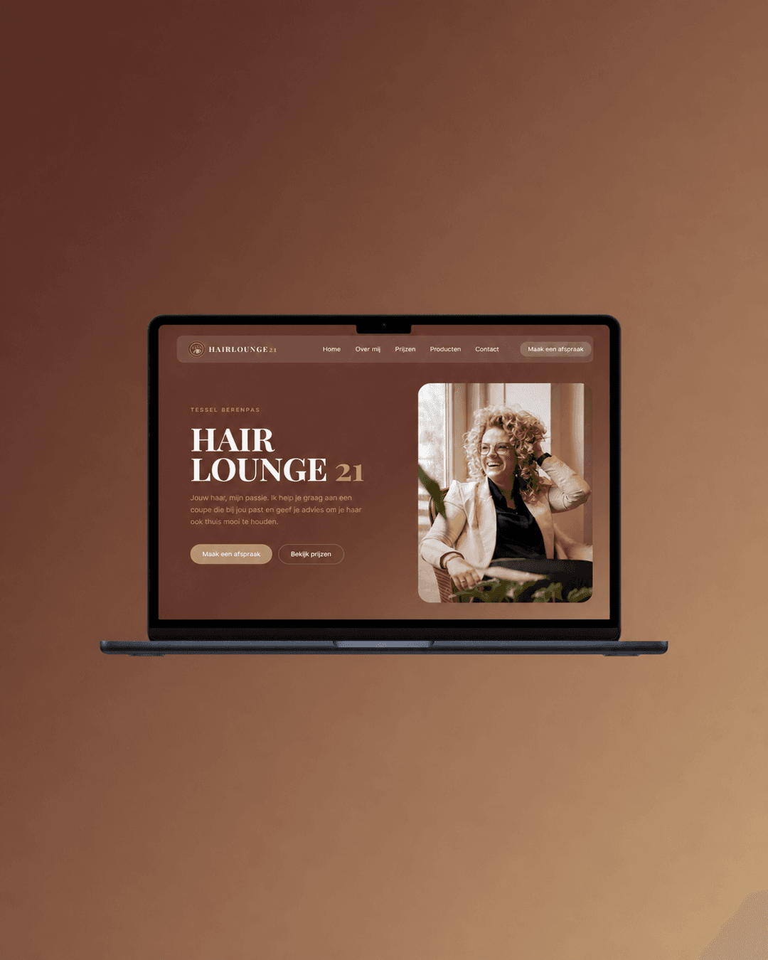 Preview van HairLounge 21 op mobiel
